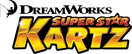 Dreamworks Super Star Kartz title screen for Nintendo DS
